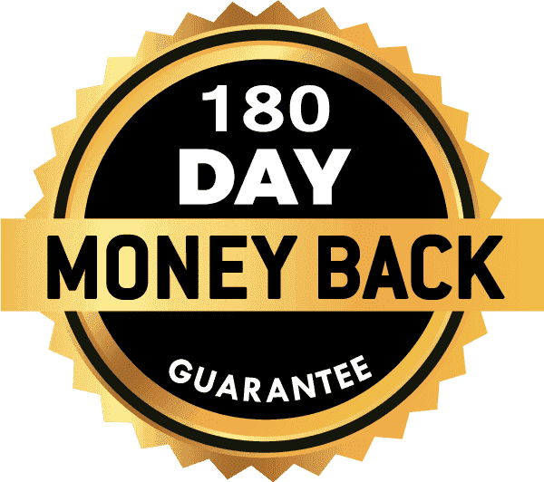 180 Day Money Back Guarantee badge