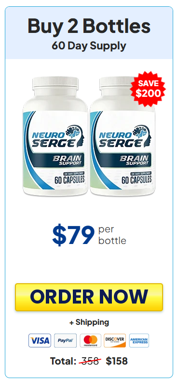 Buy 2 bottles — 60 day supply, $79 per bottle, save $200, total $158
